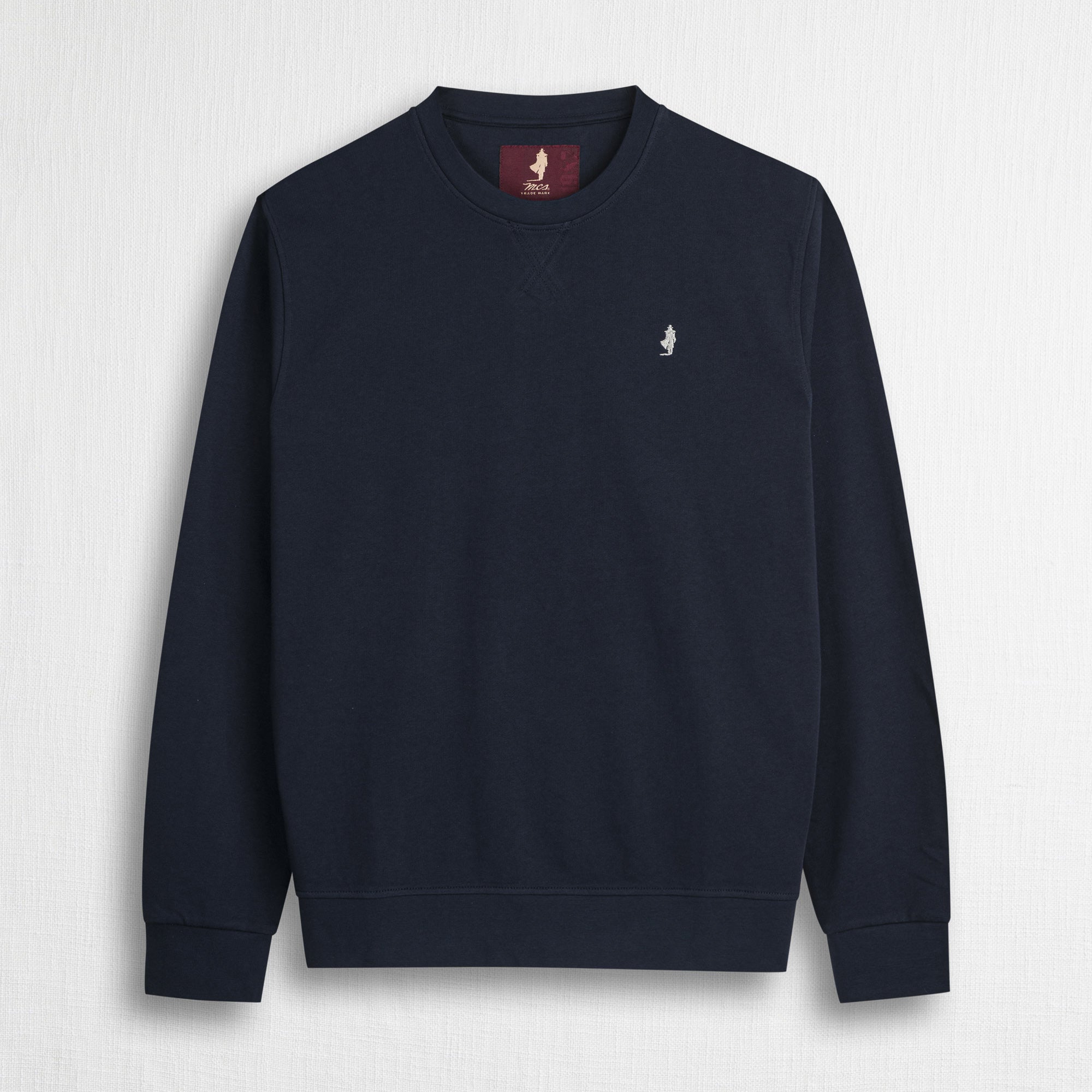 Felpa 100% cotone girocollo - Navy Blue