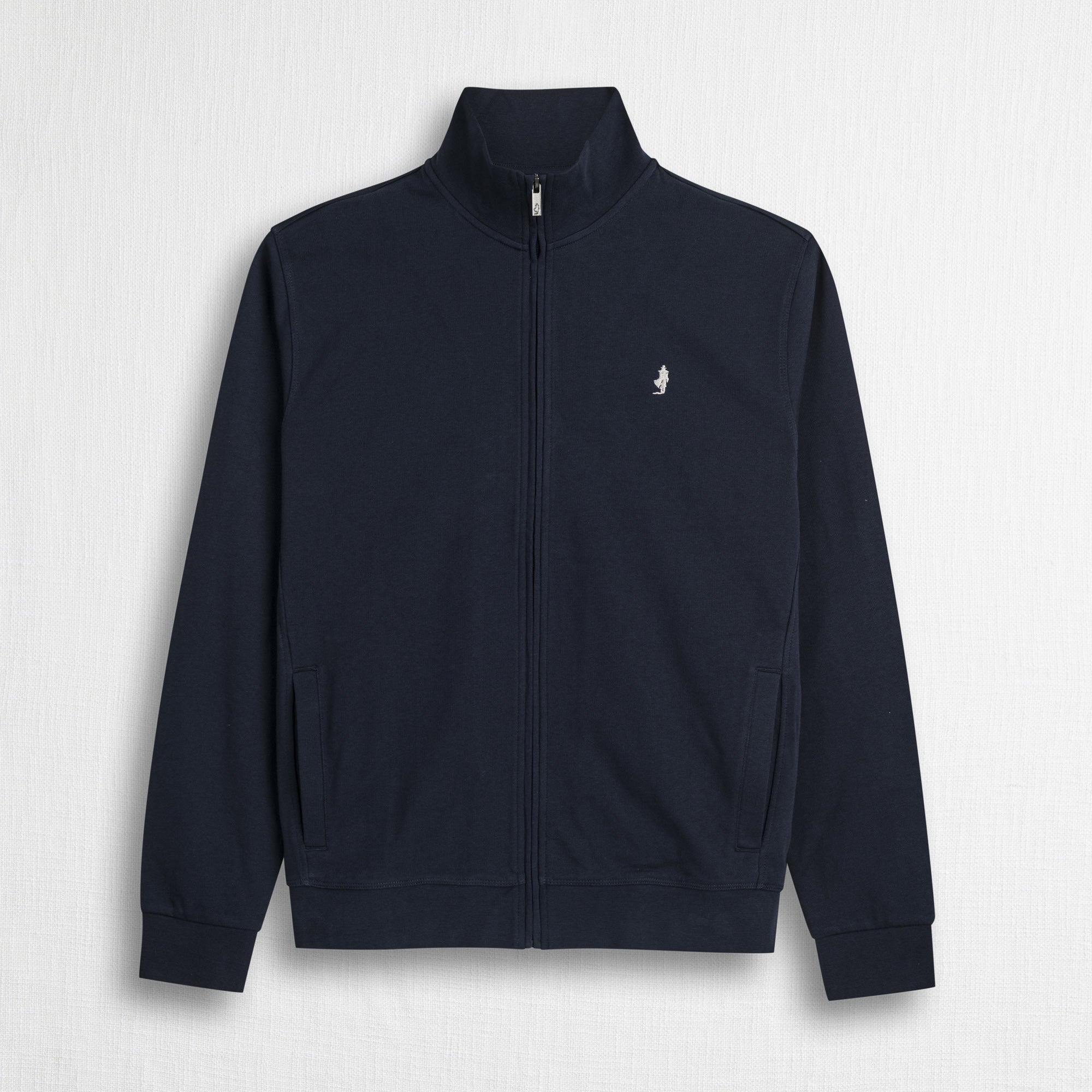 Felpa 100% cotone full zip - Navy Blue