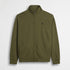 Felpa 100% cotone full zip - Dark Olive