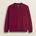 Felpa Girocollo in Cotone Smerigliato fronte - Merlot