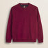 Felpa Girocollo in Cotone Smerigliato fronte - Merlot
