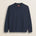 Felpa Girocollo in Cotone Smerigliato fronte - Navy Blue