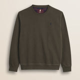 Felpa Girocollo in Cotone Smerigliato fronte - Chocolate