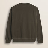 Felpa Girocollo in Cotone Smerigliato retro - Chocolate