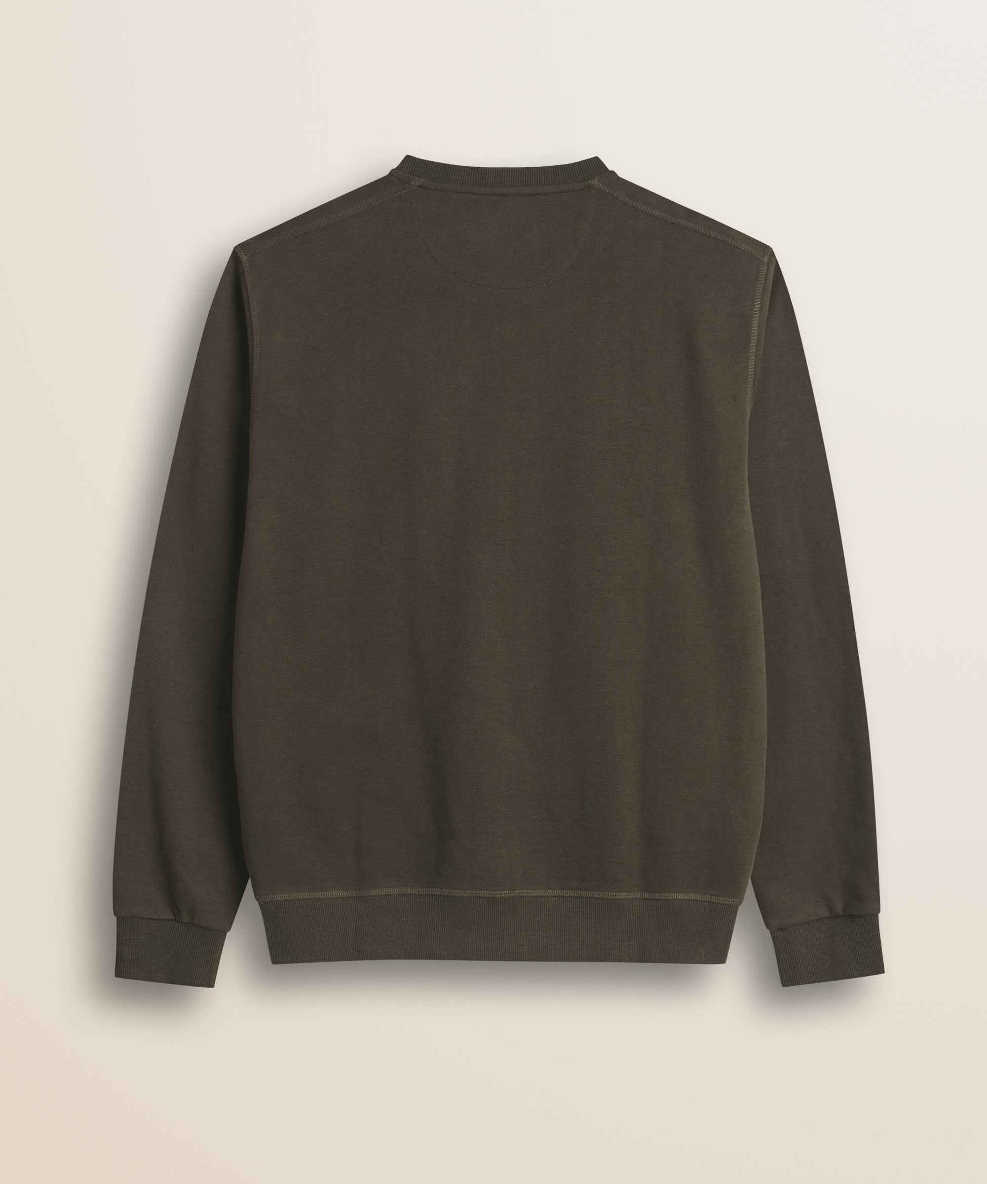 Felpa Girocollo in Cotone Smerigliato retro - Chocolate