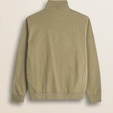 Felpa Mezza Zip in Cotone Smerigliato retro - Elmwood Brown