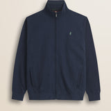 Felpa Full Zip in Cotone Smerigliato fronte - Navy Blue