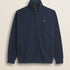 Felpa Full Zip in Cotone Smerigliato fronte - Navy Blue
