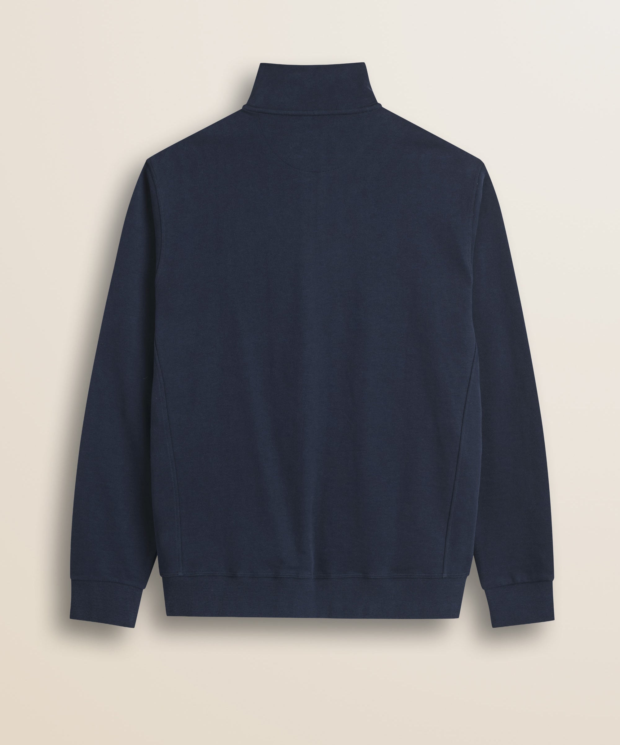 Felpa Full Zip in Cotone Smerigliato retro - Navy Blue