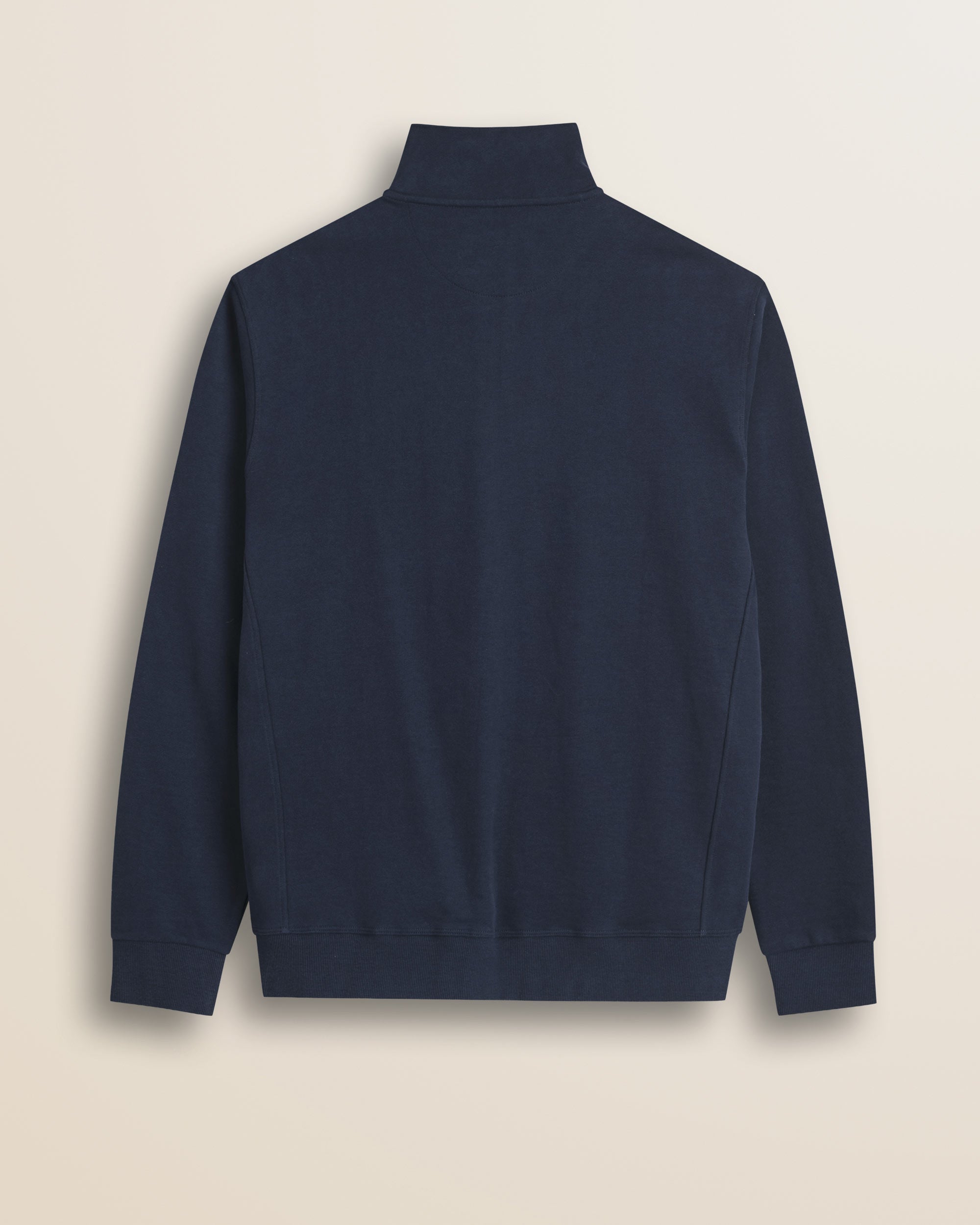 Felpa Full Zip in Cotone Smerigliato retro - Navy Blue