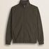 Felpa Full Zip in Cotone Smerigliato fronte - Chocolate