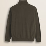 Felpa Full Zip in Cotone Smerigliato retro - Chocolate