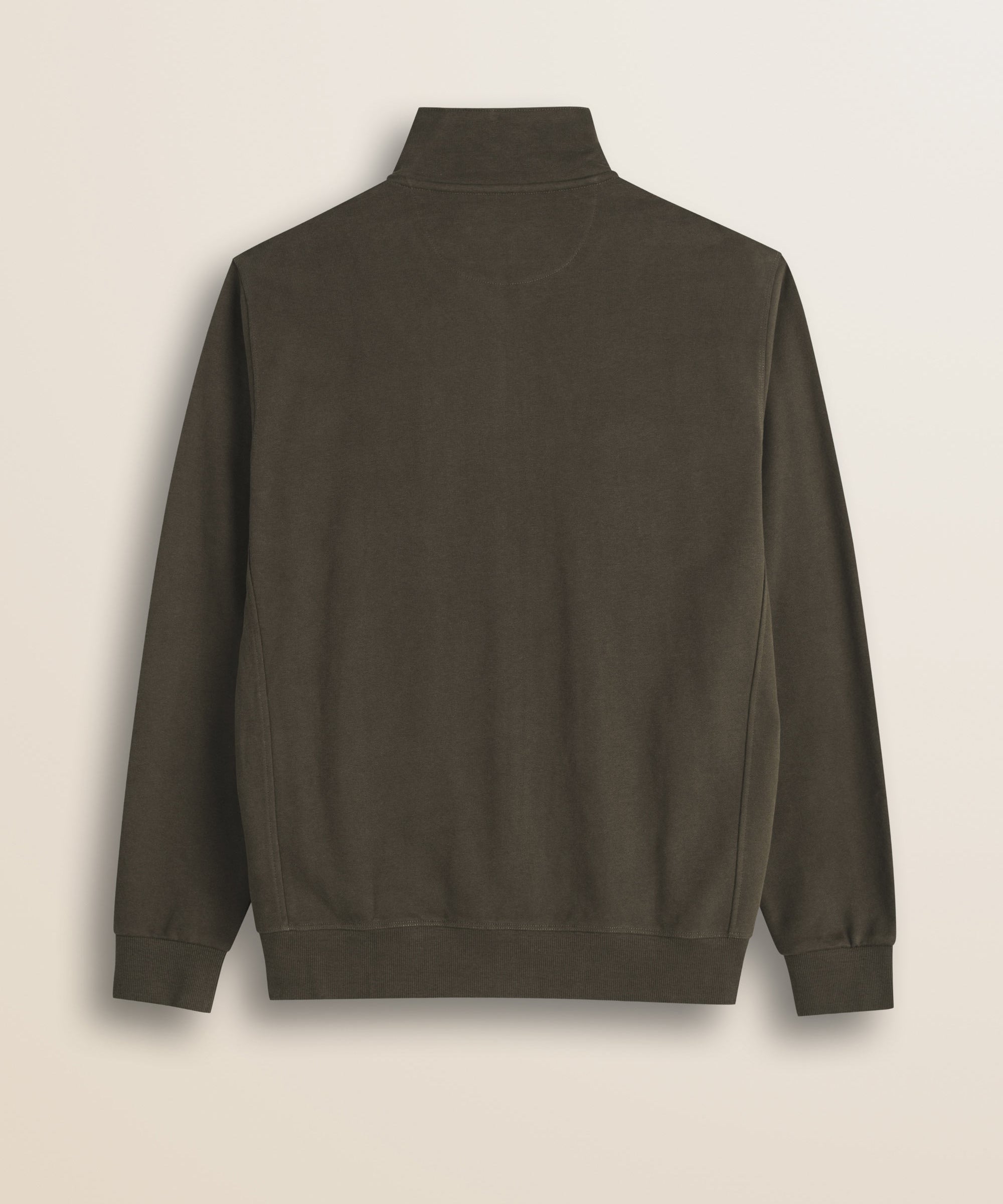 Felpa Full Zip in Cotone Smerigliato retro - Chocolate
