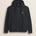 Felpa con Cappuccio Full Zip in Cotone fronte - Black