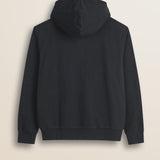 Felpa con Cappuccio Full Zip in Cotone retro - Black