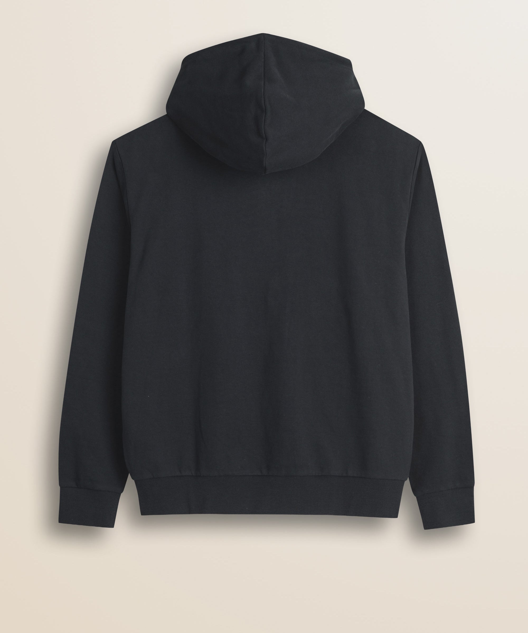 Felpa con Cappuccio Full Zip in Cotone retro - Black
