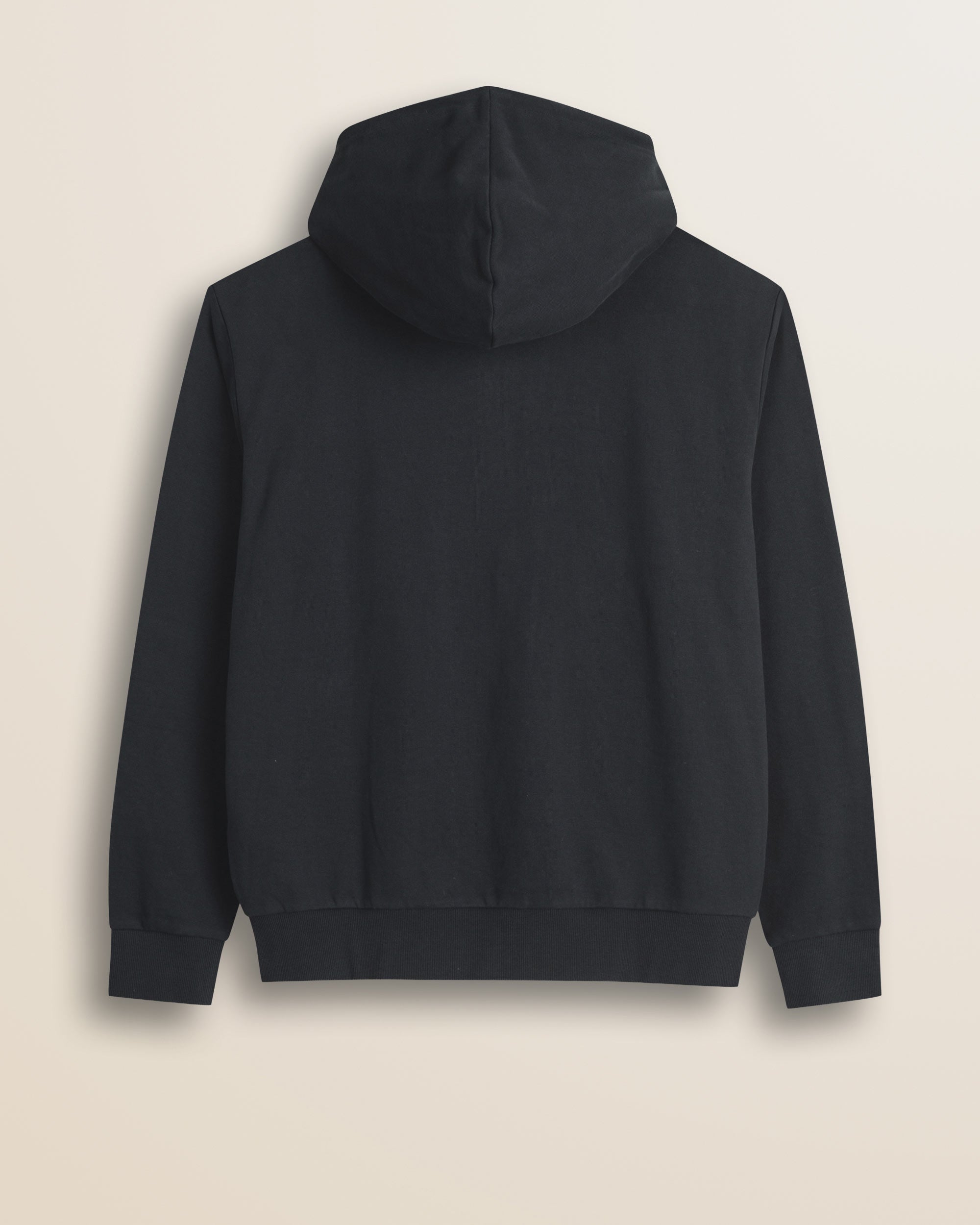 Felpa con Cappuccio Full Zip in Cotone retro - Black