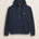 Felpa con Cappuccio Full Zip in Cotone fronte - Navy Blue