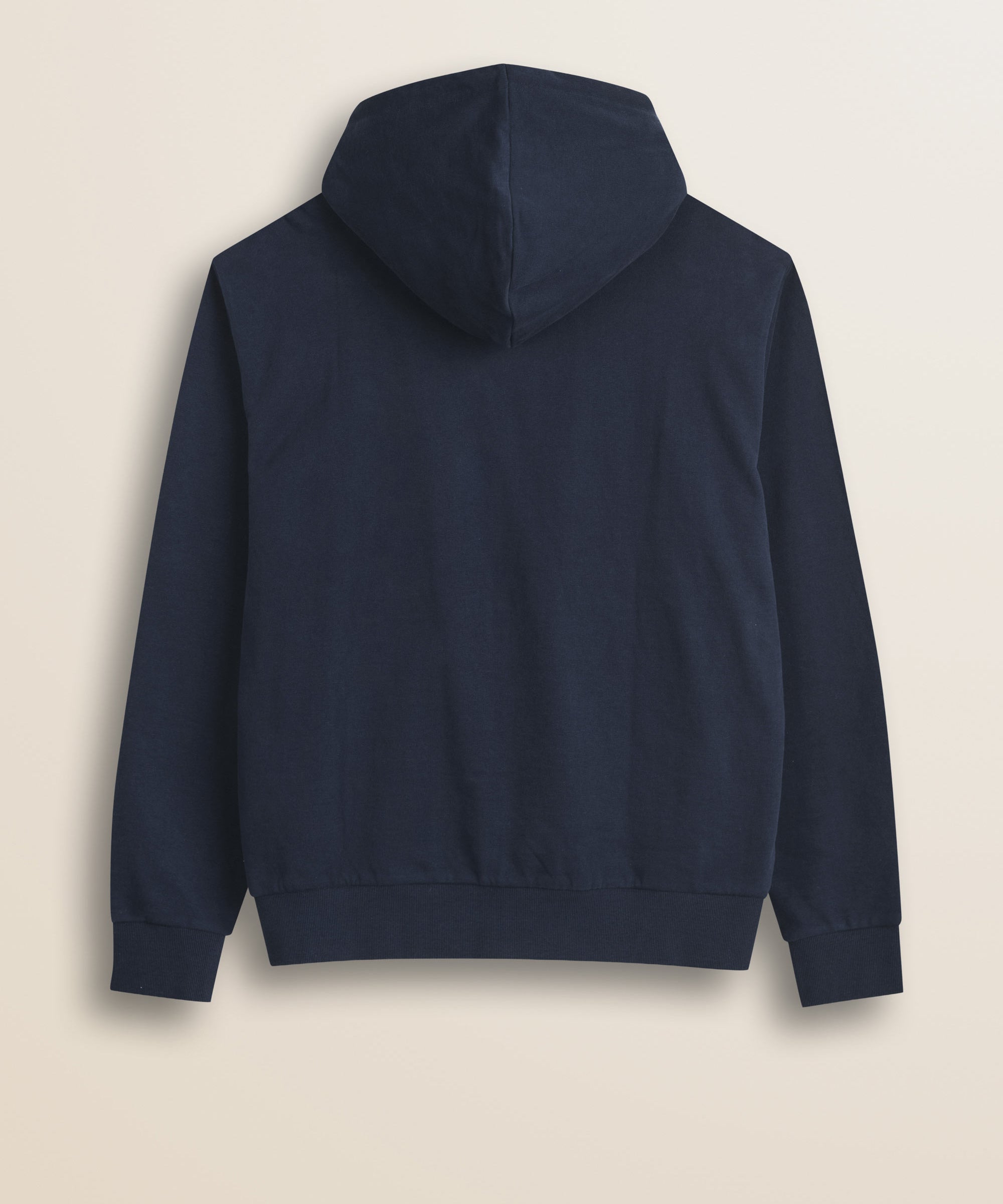 Felpa con Cappuccio Full Zip in Cotone retro - Navy Blue