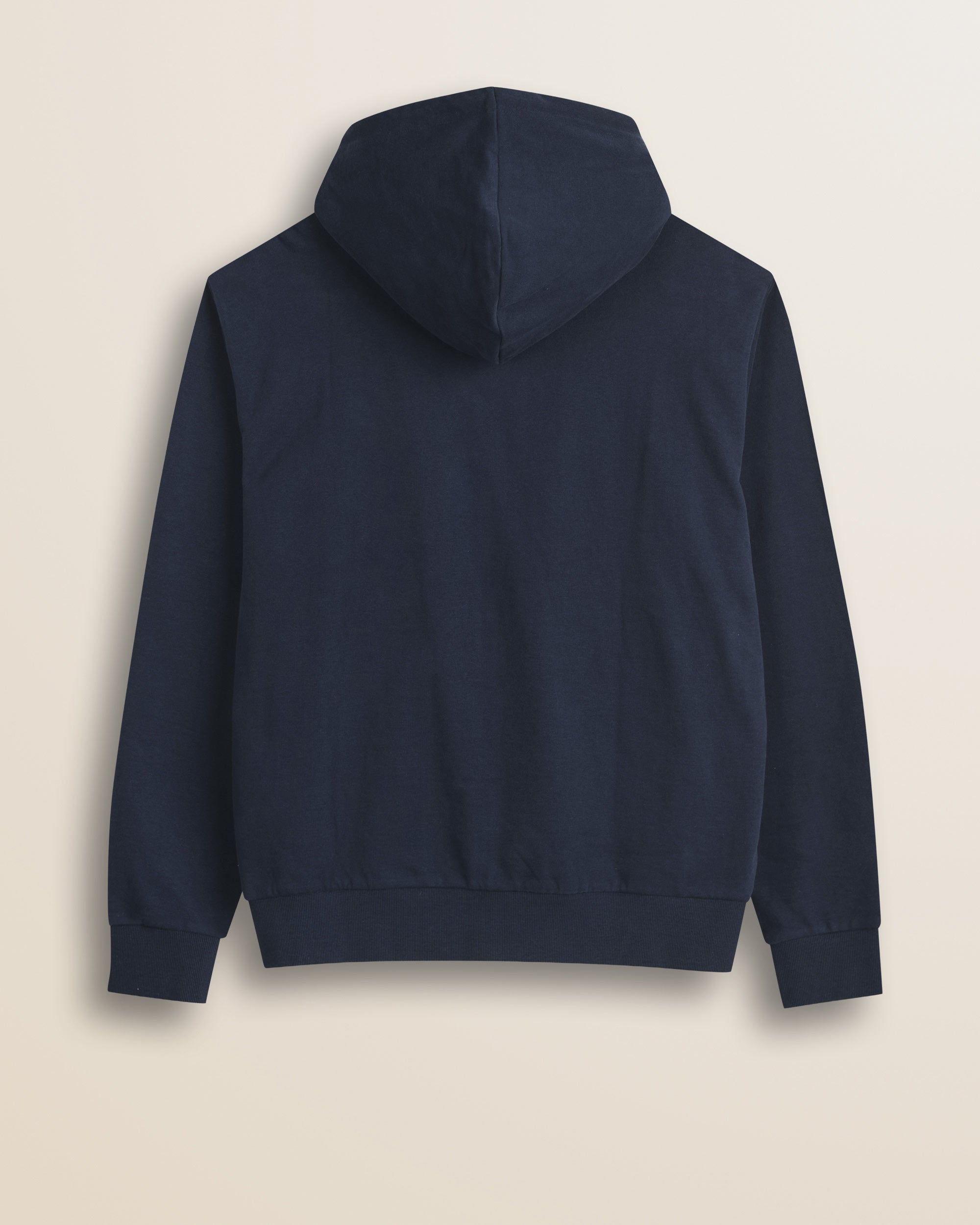 Felpa con Cappuccio Full Zip in Cotone retro - Navy Blue
