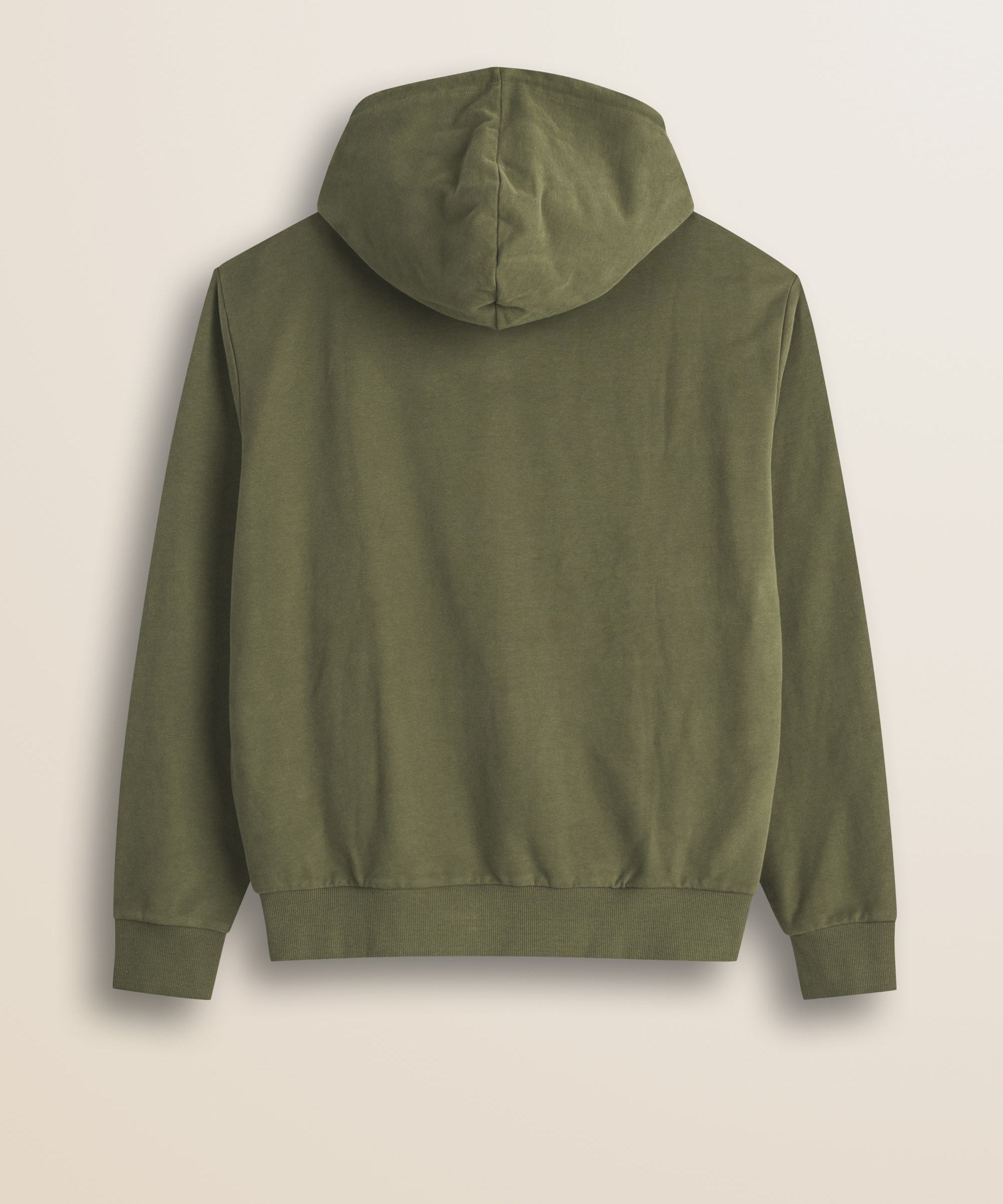 Felpa con Cappuccio Full Zip in Cotone retro - Olive Night