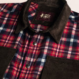 Overshirt in Flanella a Quadri dettaglio colletto - Red Check