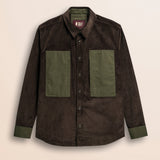 Overshirt in Velluto a Coste fronte - Brown