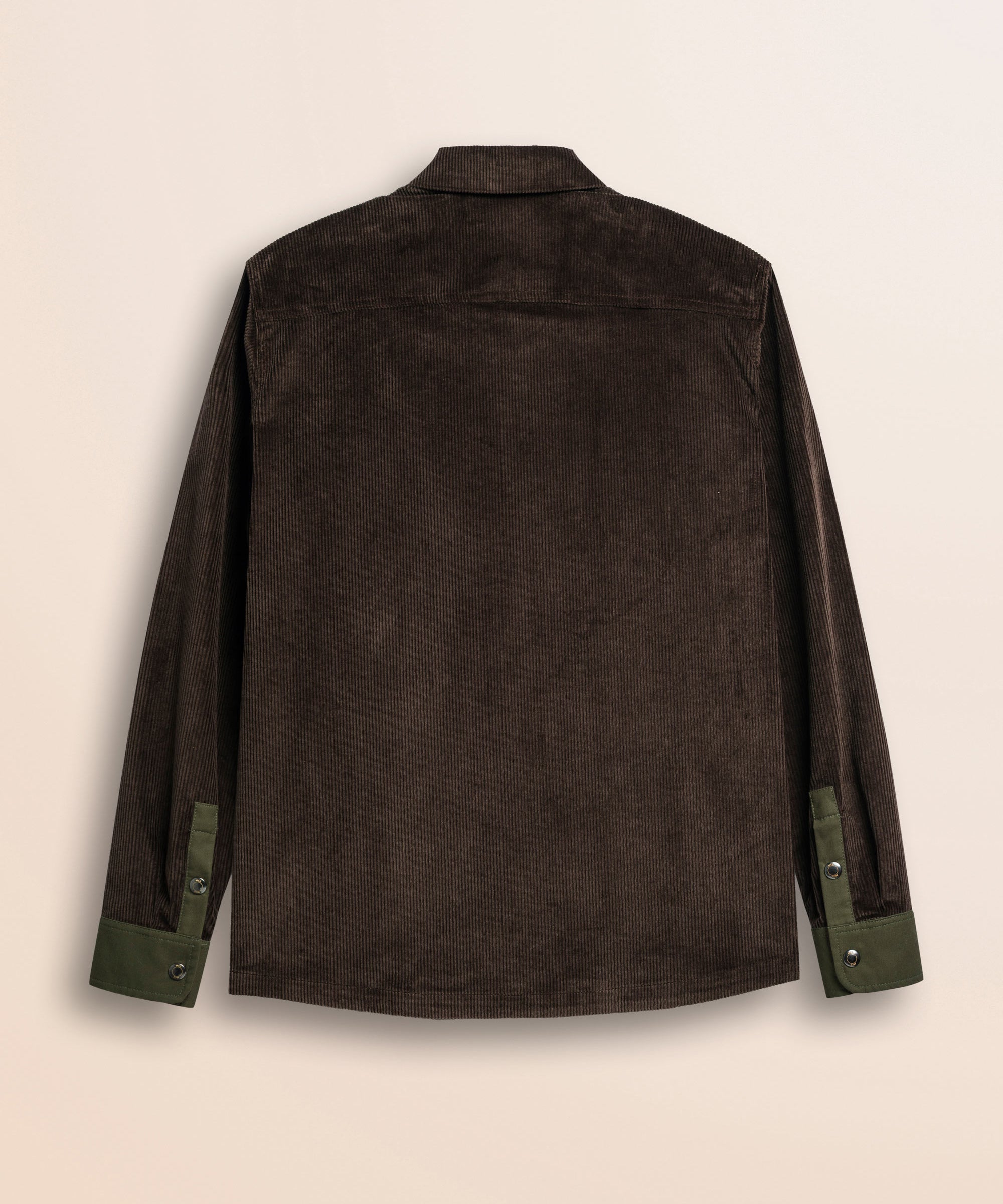 Overshirt in Velluto a Coste retro - Brown