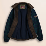 Giacca Harrington in lana check Black Watch dettaglio interno - Black Watch