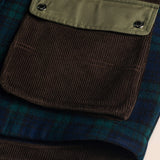 Giacca Harrington in lana check Black Watch dettaglio tasca - Black Watch