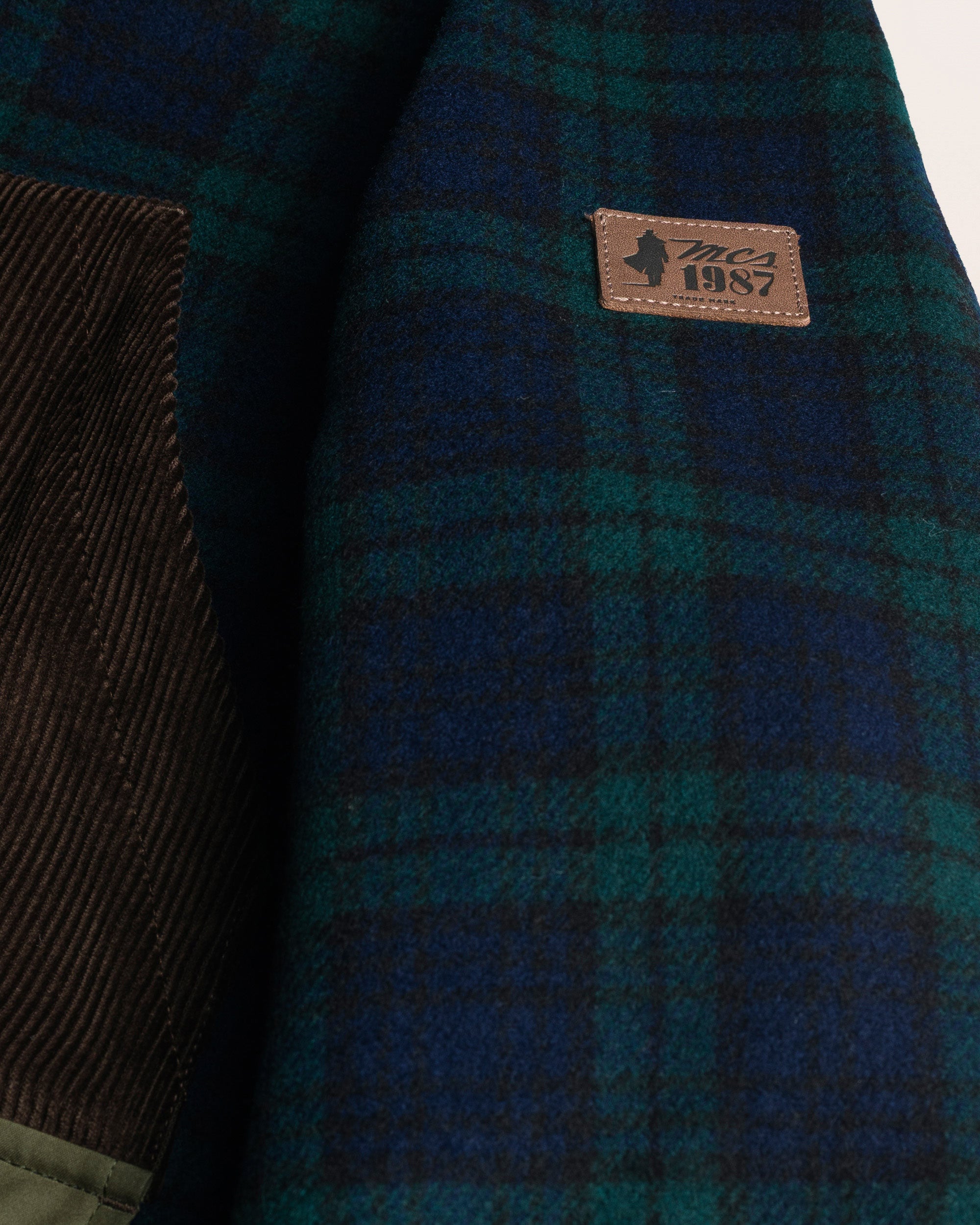 Giacca Harrington in lana check Black Watch dettaglio - Black Watch