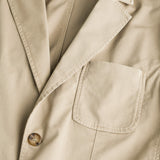 Blazer casual in cotone - Khaky