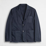 Casual Cotton Blazer - Navy Blue