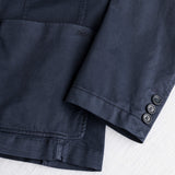 Casual Cotton Blazer - Navy Blue