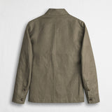 Giacca corta in misto cotone e lino - Vintage Khaki