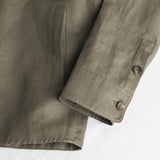 Giacca corta in misto cotone e lino - Vintage Khaki