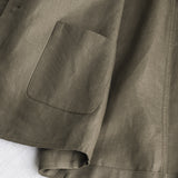 Giacca corta in misto cotone e lino - Vintage Khaki