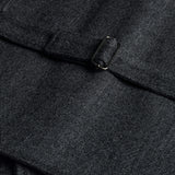 Gilet in Lana Herringbone dettaglio retro - Herringbone Grey Melange