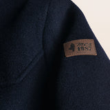 Caban in lana check Black Watch dettaglio - Blue Navy