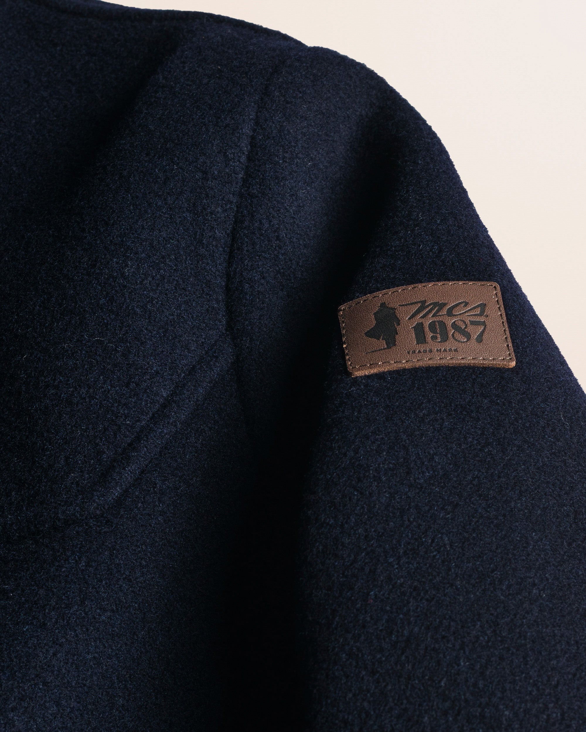 Caban in lana check Black Watch dettaglio - Blue Navy