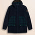 Caban in lana check Black Watch fronte - Blue Navy