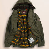 Caban in Cotone Cerato British Millerain dettaglio interno - Military Green