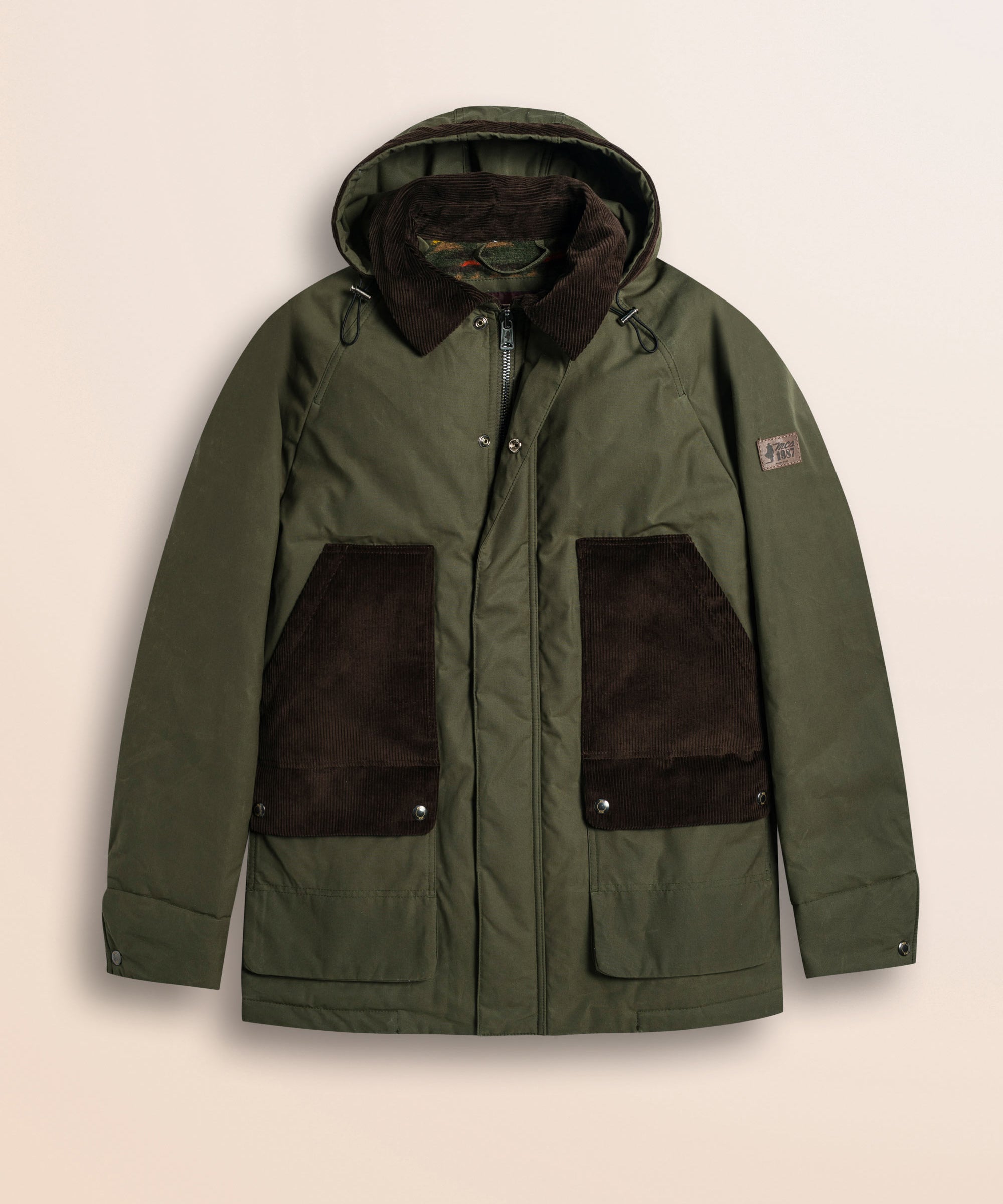 Caban in Cotone Cerato British Millerain fronte - Military Green