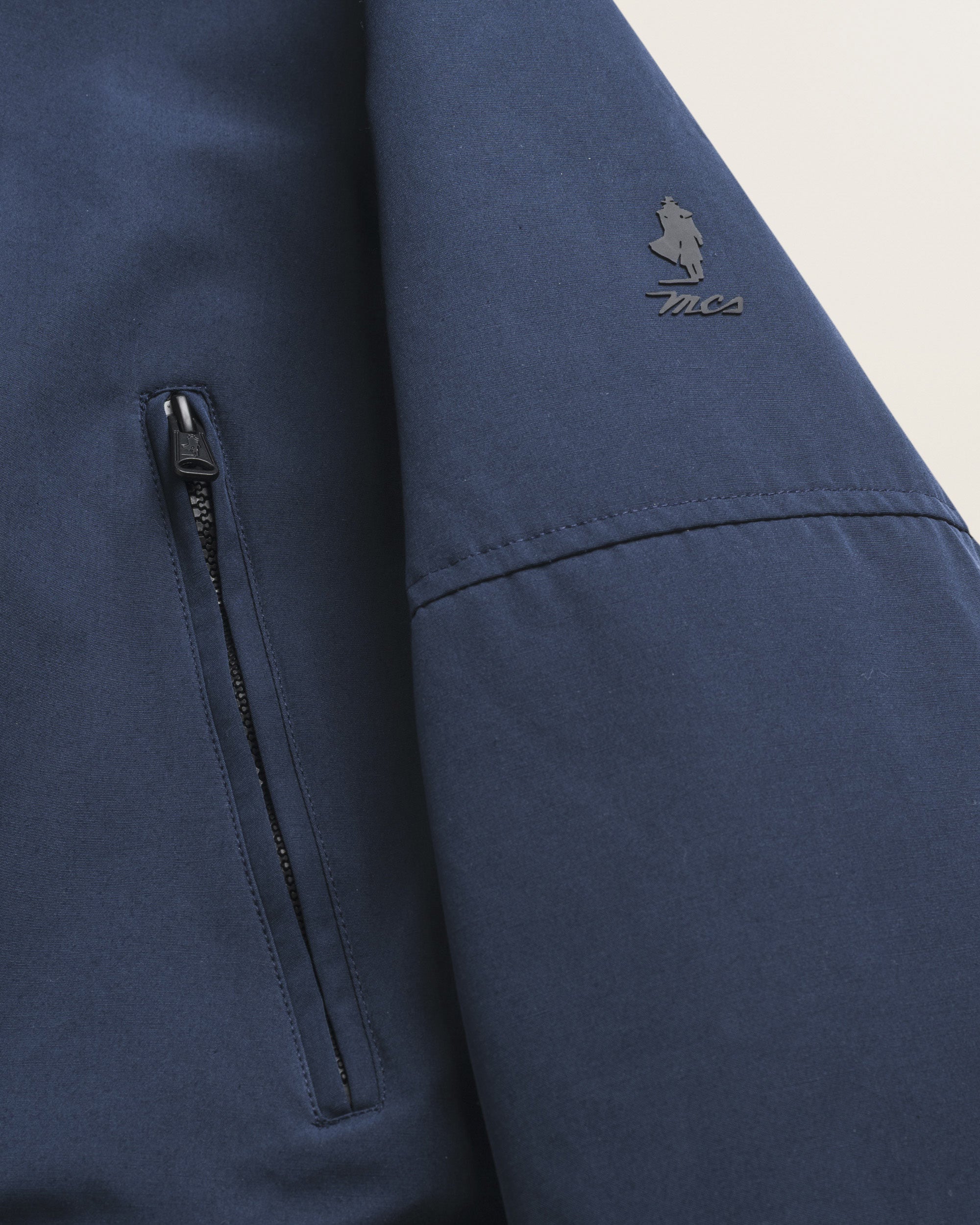 Parka in Softshell Imbottito Antivento dettaglio logo - Navy Blue