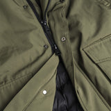 Parka in Softshell Imbottito Antivento dettaglio apertura - Olive Night