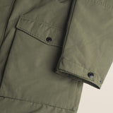 Parka in Softshell Imbottito Antivento dettaglio manica - Olive Night