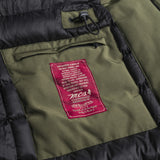 Parka in Softshell Imbottito Antivento dettaglio taschino interno - Olive Night