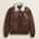 Giubbotto Aviatore in Pelle con Collo Staccabile fronte - Cuir