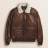 Giubbotto Aviatore in Pelle con Collo Staccabile fronte - Cuir