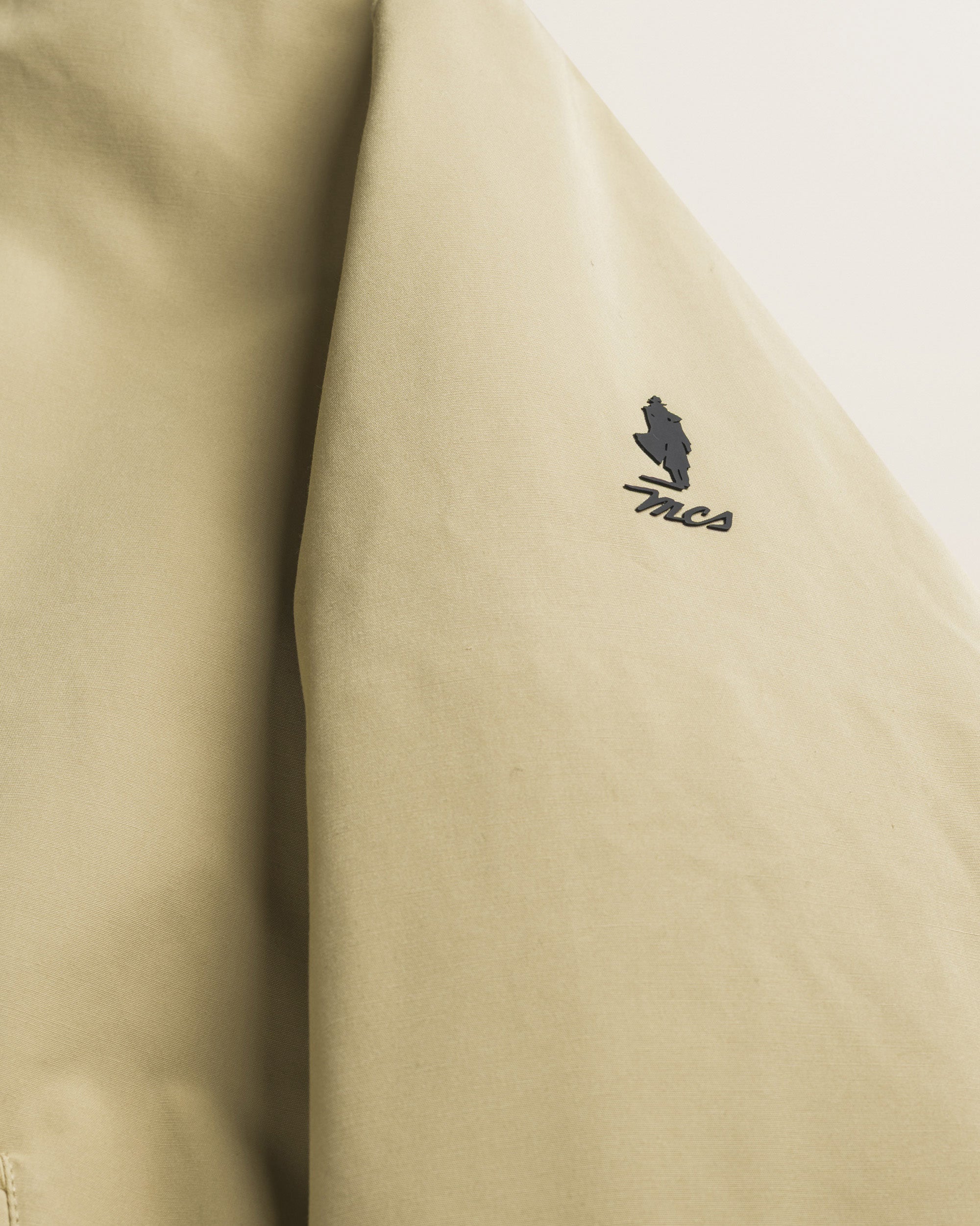 Giacca Harrington in Softshell Imbottita dettaglio logo - Taupe